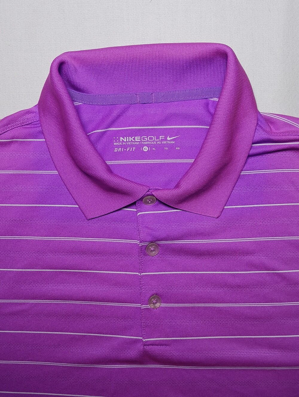 Nike Golf Mens Dri-Fit Performance Polo Shirt XL Purple Gradiant 358325-521